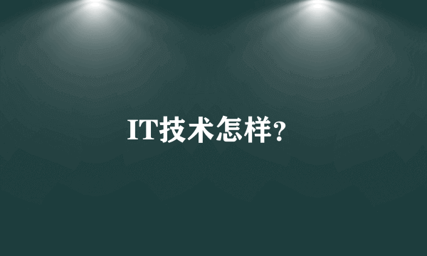 IT技术怎样？