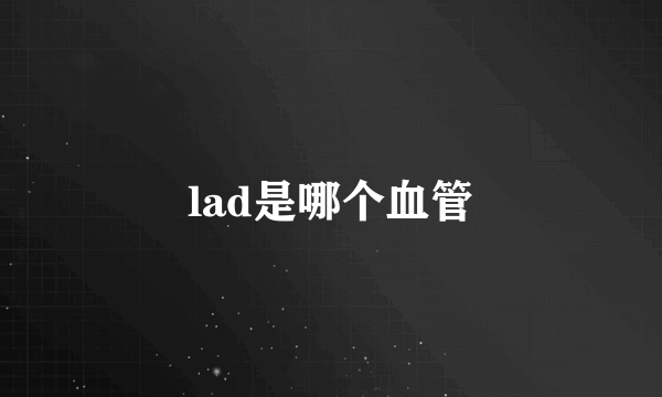 lad是哪个血管