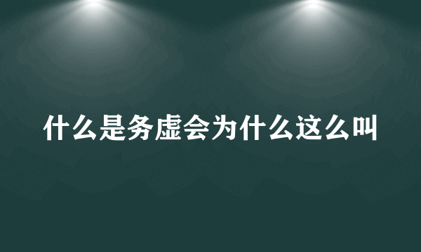 什么是务虚会为什么这么叫