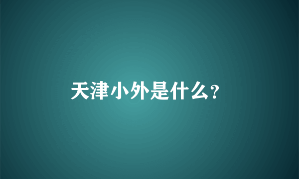 天津小外是什么？