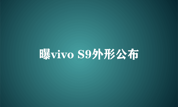 曝vivo S9外形公布