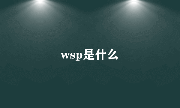 wsp是什么