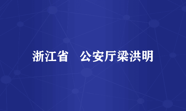 浙江省   公安厅梁洪明