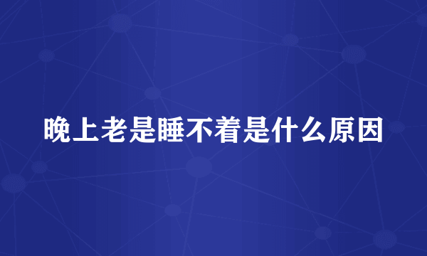 晚上老是睡不着是什么原因