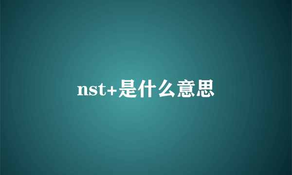 nst+是什么意思