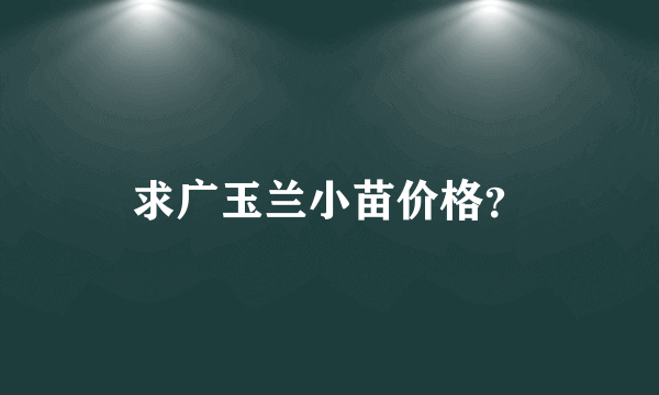 求广玉兰小苗价格？