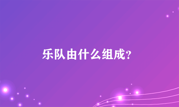 乐队由什么组成？