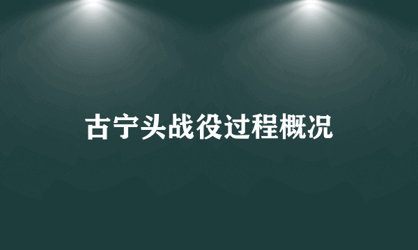 古宁头战役过程概况