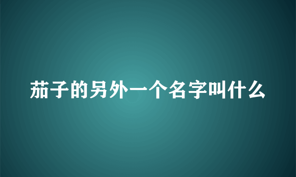 茄子的另外一个名字叫什么