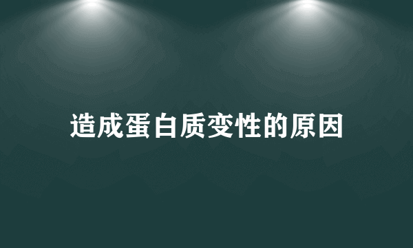 造成蛋白质变性的原因