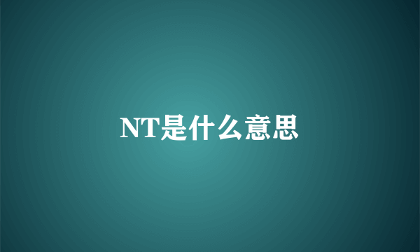 NT是什么意思