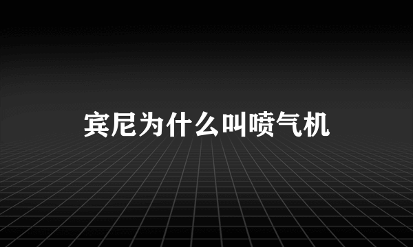 宾尼为什么叫喷气机