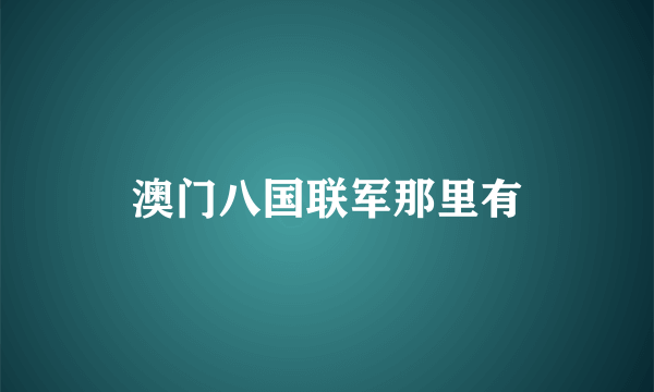 澳门八国联军那里有