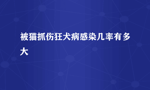 被猫抓伤狂犬病感染几率有多大