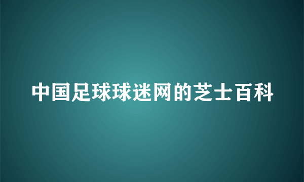 中国足球球迷网的芝士百科