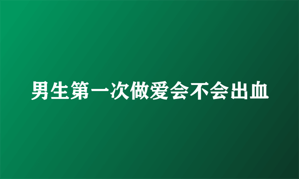 男生第一次做爱会不会出血