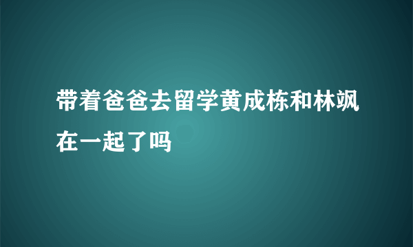 带着爸爸去留学黄成栋和林飒在一起了吗