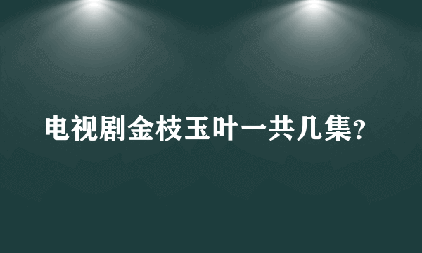 电视剧金枝玉叶一共几集？