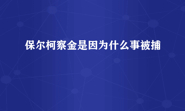 保尔柯察金是因为什么事被捕