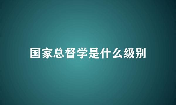 国家总督学是什么级别