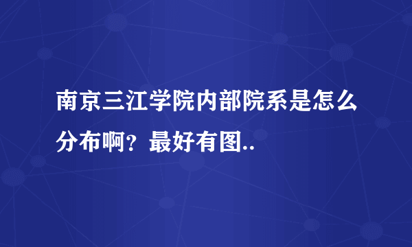 南京三江学院内部院系是怎么分布啊？最好有图..