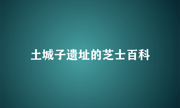 土城子遗址的芝士百科