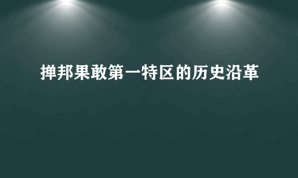 掸邦果敢第一特区的历史沿革