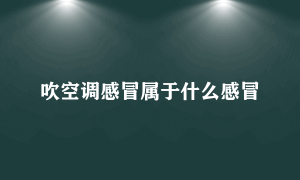 吹空调感冒属于什么感冒