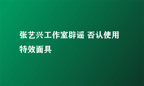 张艺兴工作室辟谣 否认使用特效面具