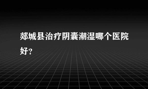 郯城县治疗阴囊潮湿哪个医院好？