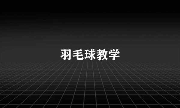 羽毛球教学