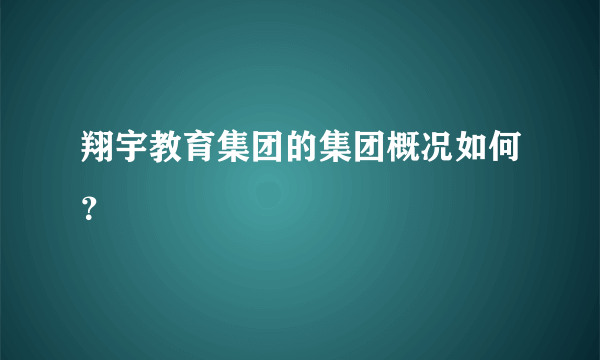 翔宇教育集团的集团概况如何？