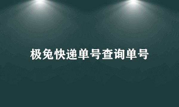 极兔快递单号查询单号