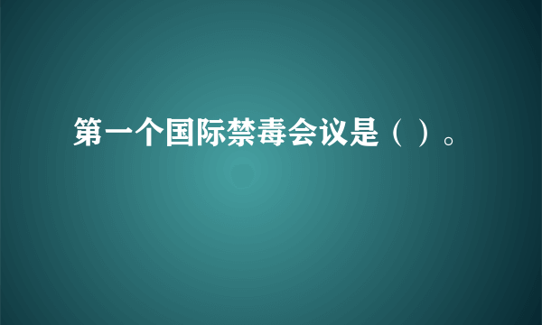 第一个国际禁毒会议是（）。