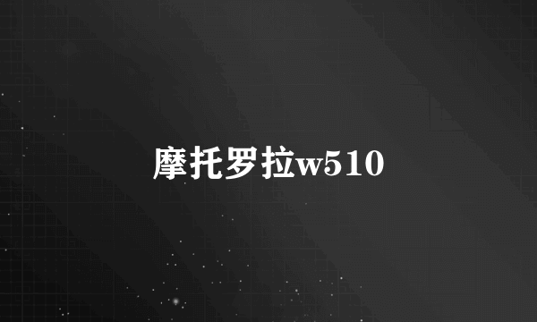 摩托罗拉w510