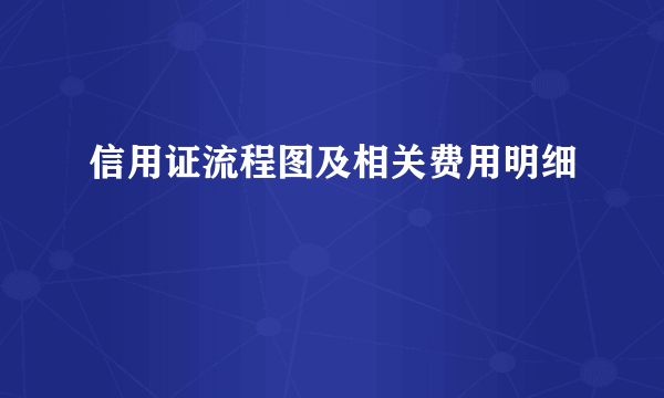 信用证流程图及相关费用明细