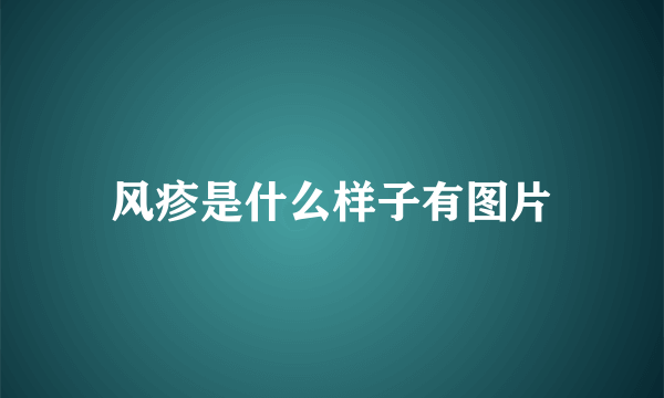 风疹是什么样子有图片