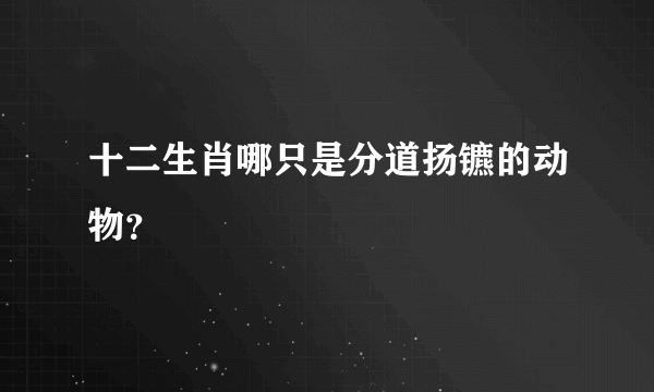 十二生肖哪只是分道扬镳的动物？