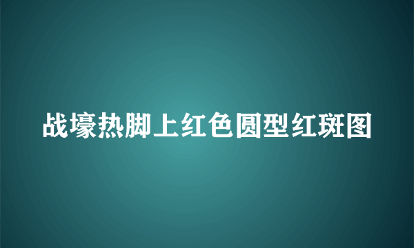 战壕热脚上红色圆型红斑图