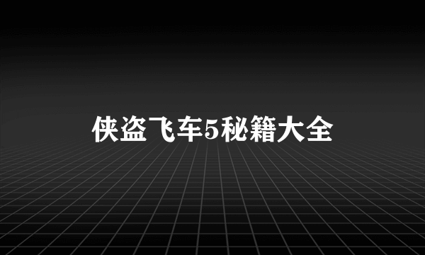 侠盗飞车5秘籍大全