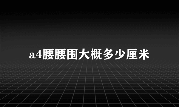 a4腰腰围大概多少厘米