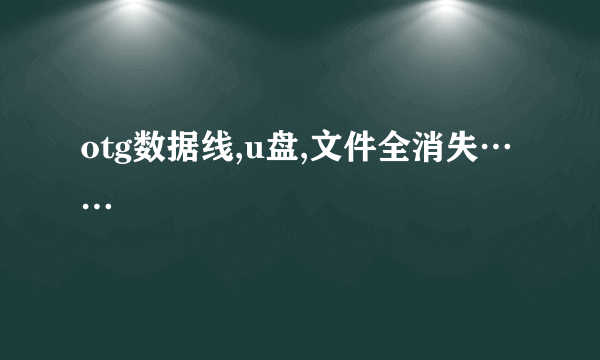 otg数据线,u盘,文件全消失……