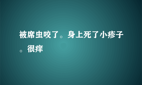 被席虫咬了。身上死了小疹子。很痒