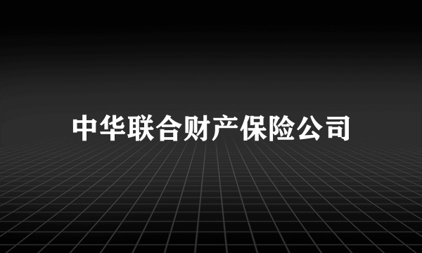 中华联合财产保险公司