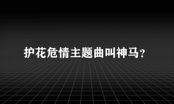 护花危情主题曲叫神马？