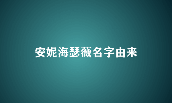 安妮海瑟薇名字由来