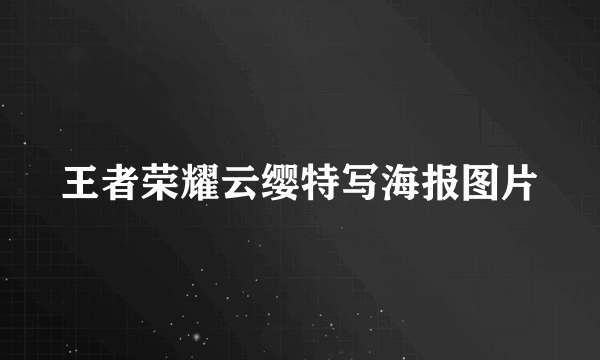 王者荣耀云缨特写海报图片