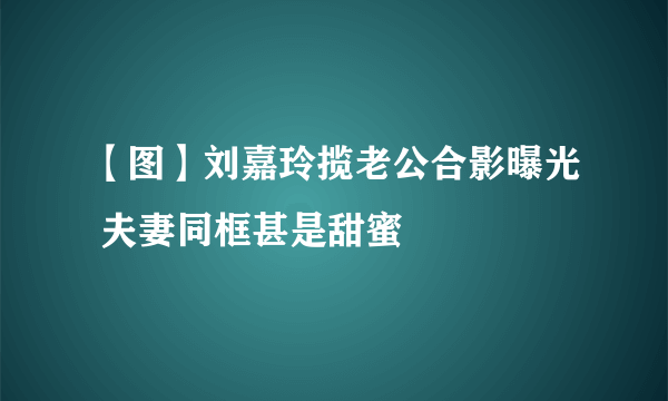 【图】刘嘉玲揽老公合影曝光 夫妻同框甚是甜蜜