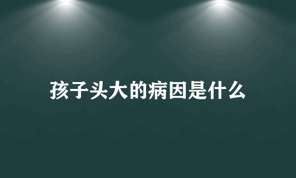 孩子头大的病因是什么