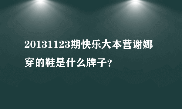 20131123期快乐大本营谢娜穿的鞋是什么牌子？